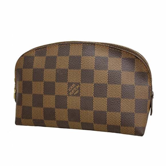 Louis Vuitton Damier Pochette Tick PM N47516 Ebene Women's Bag/Pouch - Picture 1 of 11